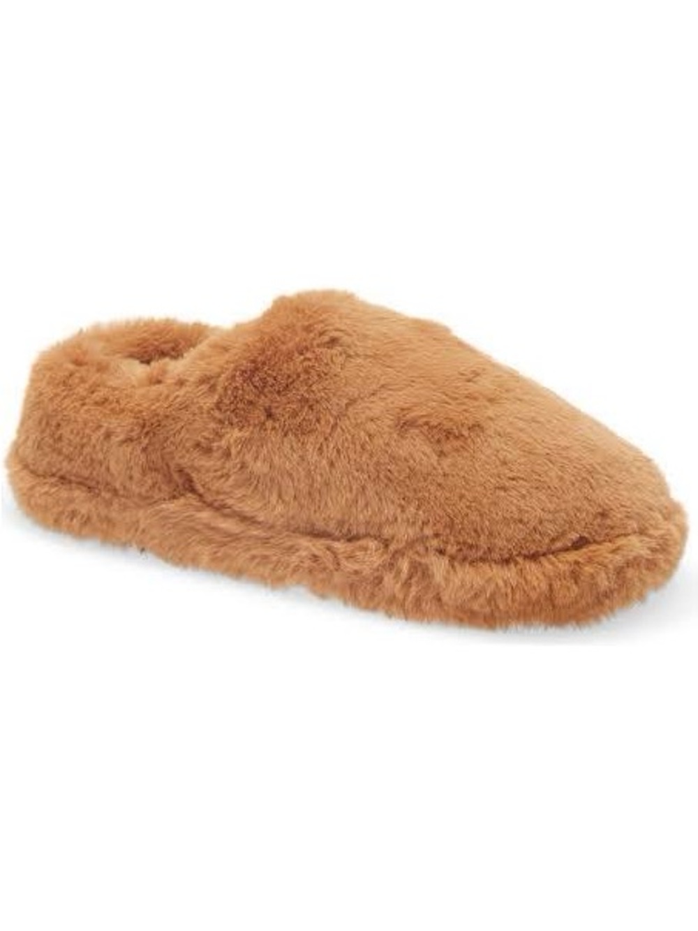 SKIMS Faux Fur Slippers Camel Brown Size 4 – Cozy Plush House Shoes